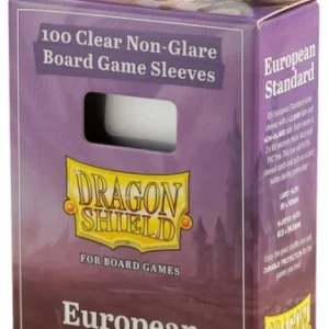 59x92mm - 100 Protège-cartes Standard Euro Clear/Non-Glare - Dragon Shield